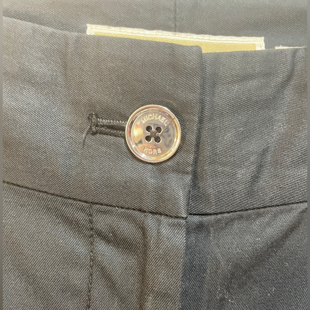 Michael Michael Kors Wellesley Ankle Fit Black Cotton Size 10 Pants - Picture 3 of 6